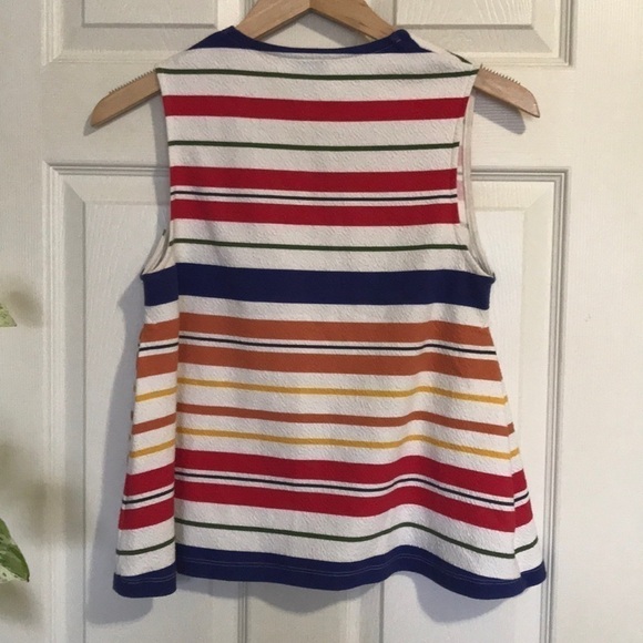 Anthro rainbow striped side pleat tank - Picture 4 of 5